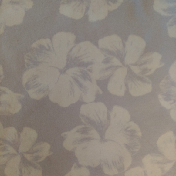 GUC Plus Size Land's End Women's Blue & White Floral Cotton Tank Top - Size 2X - Picture 7 of 8